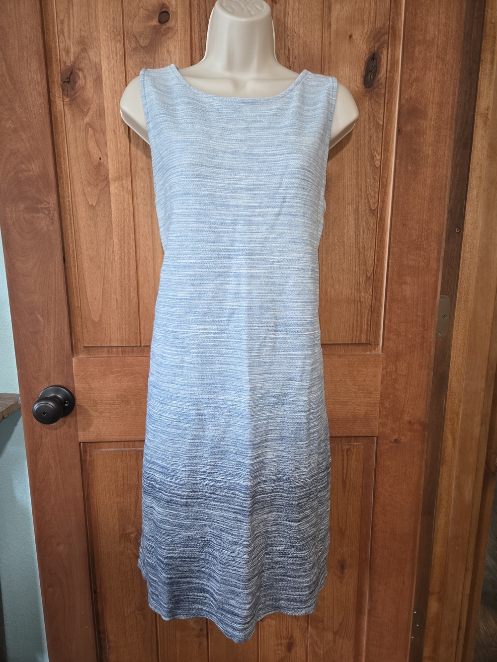 J. Jill Sleeveless Ombre Blue to Navy Midi Dress